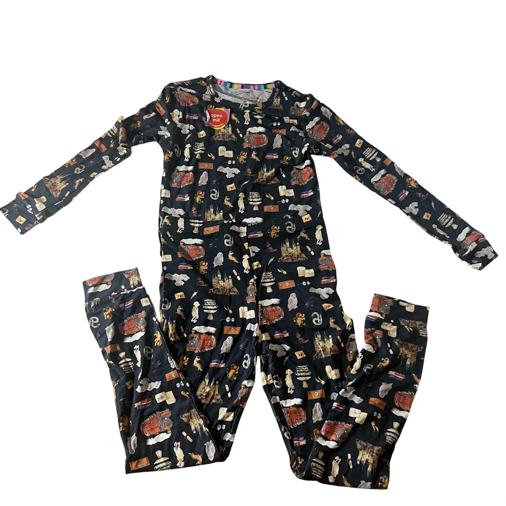 Magnetic Me Harry Potter Modal Elastane Magnetic Pajamas Gray White 6Y NWT
